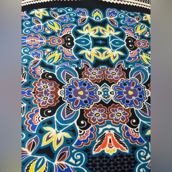 Fire Los Angeles Bodycon Midi Dress Size Small V-Neck Long Sleeve Stretch - Picture 9 of 16